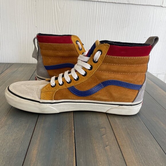 Vans SK8-HI MTE Sudan Brown Mazarine Blue High Sneakers Mens 9 / Women 10.5 (I8) - Picture 7 of 12